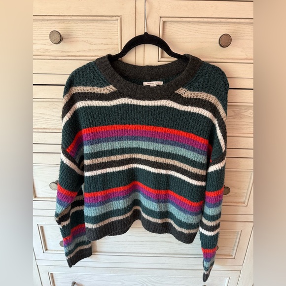 American Eagle Outfitters Multicolor Striped Crew Neck Sweater - Picture 2 of 6